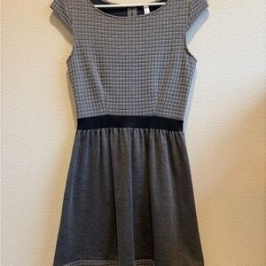 Xhilaration Gray and Black Midi Dress